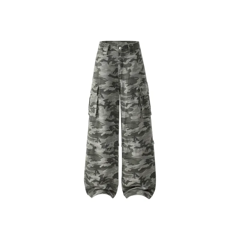 Wen Shan Jeans Women's Camouflage Gray-0
