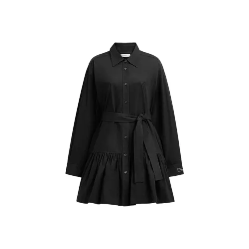 COACH SS24 Long Sleeved Dress Women's Black