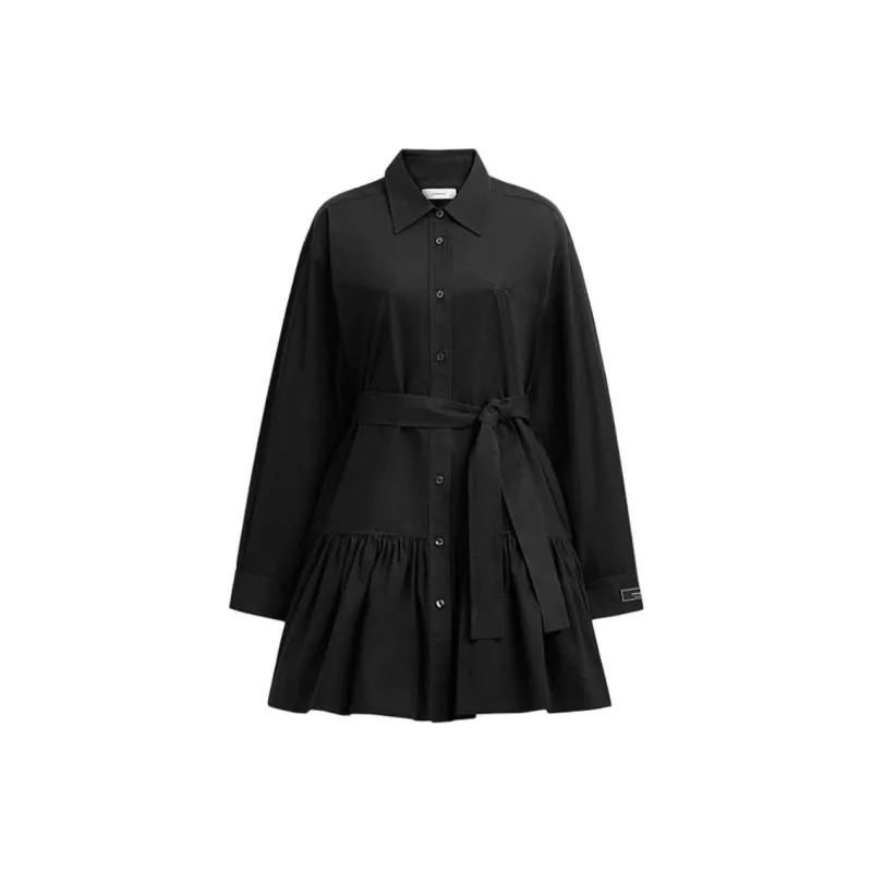 COACH SS24 Long Sleeved Dress Women's Black-0