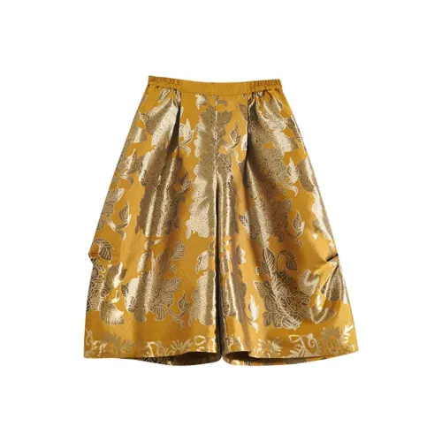 Contour Casual Pants Women's Yellow Floral