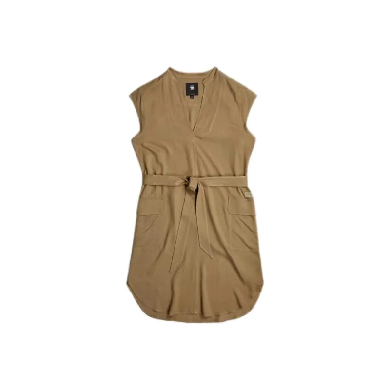 G-STAR RAW Sleeveless Dress Women's Beige-0