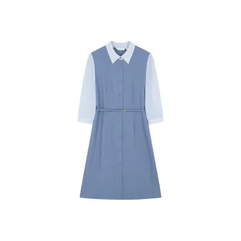 IHIMI Long Sleeved Dress Women's Blue