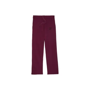 Victoria's Secret PINK Ivy Fleece Straight-Leg Sweatpants/Wild Rose Knitted Sports Pants Women's Wild Rose