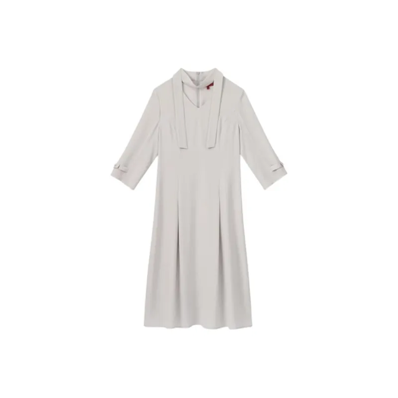 DETTAGLI Long-Sleeved Dresses Women's Gray Series-0