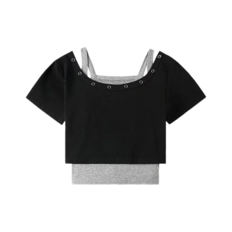 ABBY GODDESS T Shirts Women's Black Gray-1