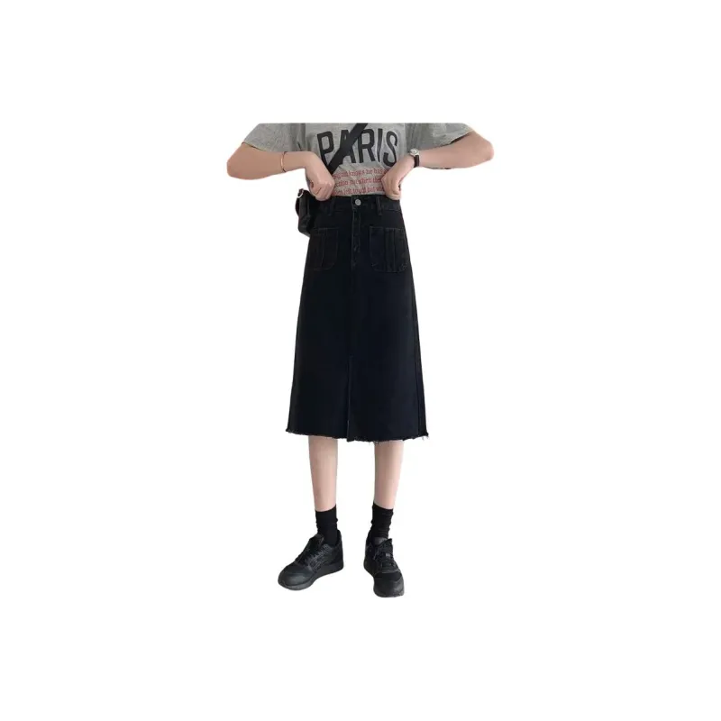 Alxnan Denim Long Skirt Women's-0