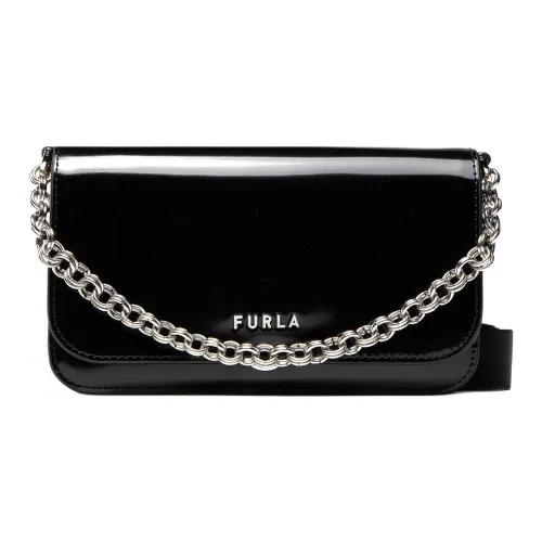 Furla Faux Leather Crossbody Bag, Shoulder Bag Women's Black
