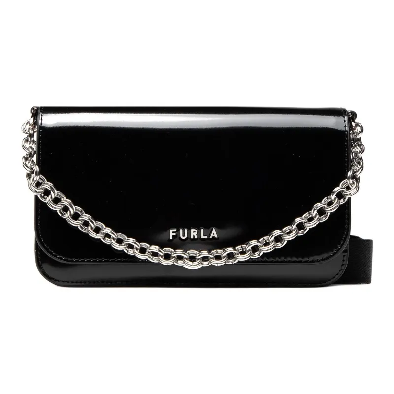 Furla Faux Leather Crossbody Bag, Shoulder Bag Women's Black-0