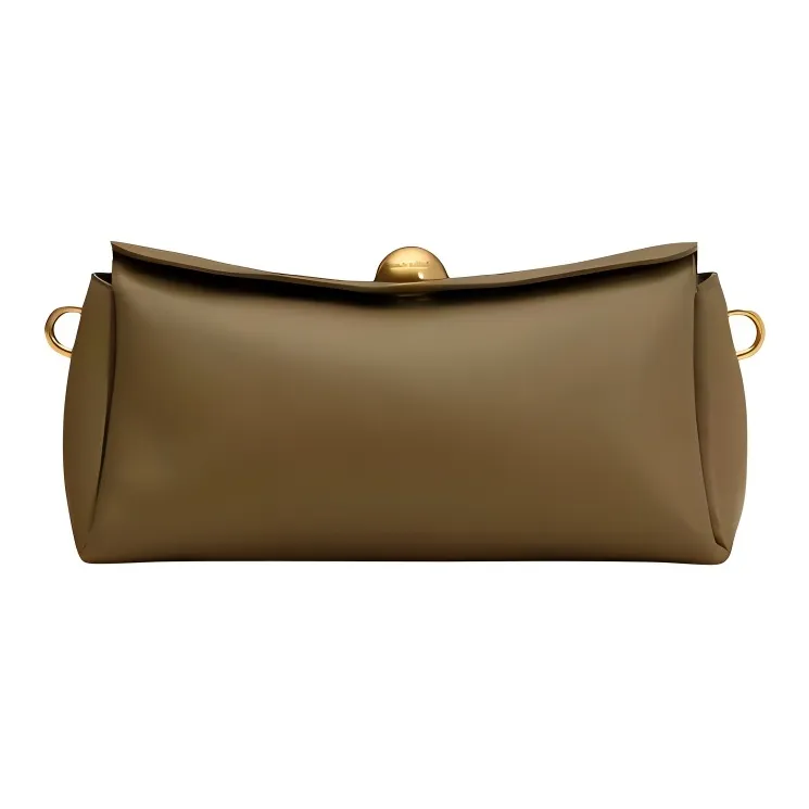 AMIPARIS Cow Leather Handbag Trumpets Unisex Olive Green-0