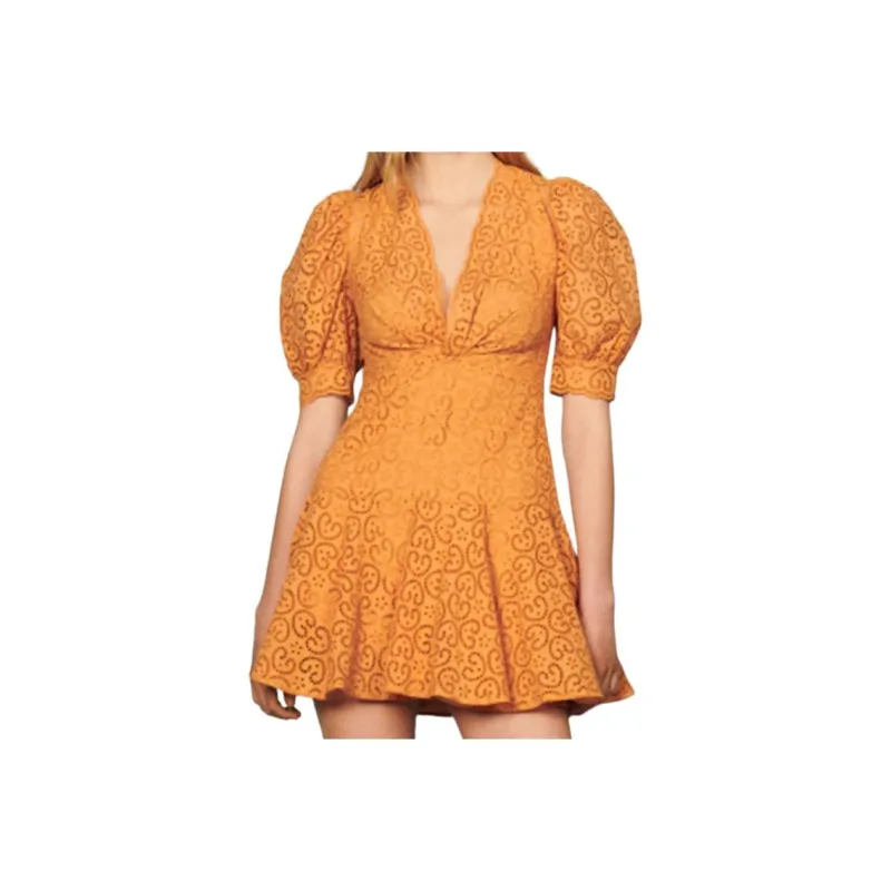 Sandro Short-Sleeved Dresses Women's Orange-0