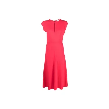 Forte Forte Keyhole neck Flared Midi Dress