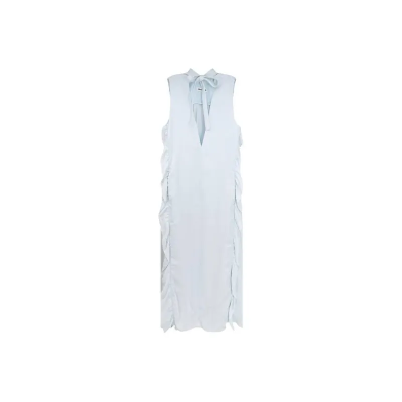 JIL SANDER Ruffled Sleeveless Maxi Dress-0