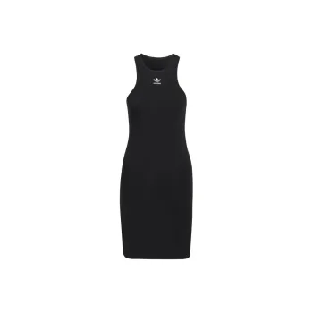 Adidas Adicolor Essentials Rib Tank Dress Sleeveless Dress Women's Black