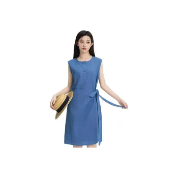 HUASJ Sleeveless Dress Women's Dark Blue