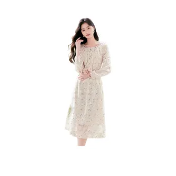 Like The Age Of Water 2025 Spring Long Sleeved Dress Women's Multicolor