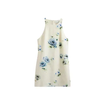 Other Stories Sleeveless Dress Women's Blue Print