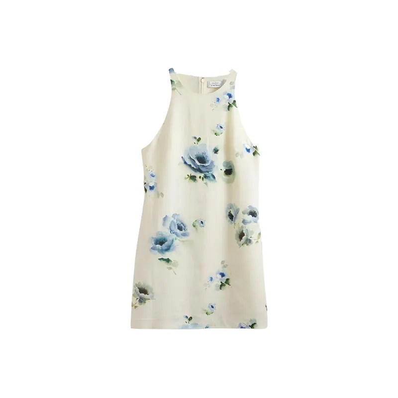 Other Stories Sleeveless Dress Women's Blue Print-0