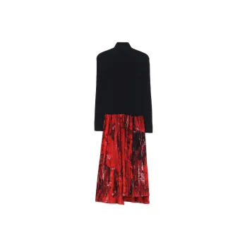 Yohji Yamamoto Long Sleeved Dresses Women's Red