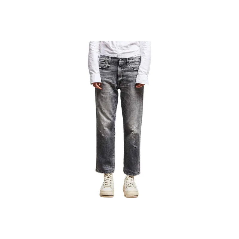 R13 Cropped Boyfriend Jeans-0