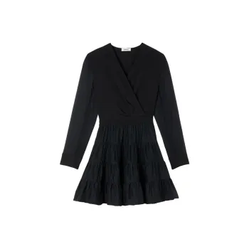 Sandro Cut-out Wool-cashmere Midi Dress