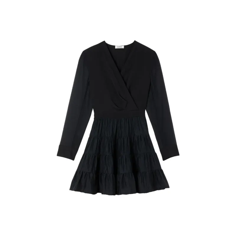 Sandro Cut-out Wool-cashmere Midi Dress-0