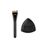 Black Moon Foundation Brush+Black Powder Puff