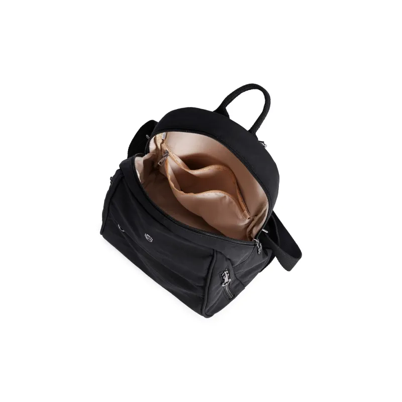 Dubaolu Fabric Backpack Medium Size Women's Black/Light Camel/Gray-4