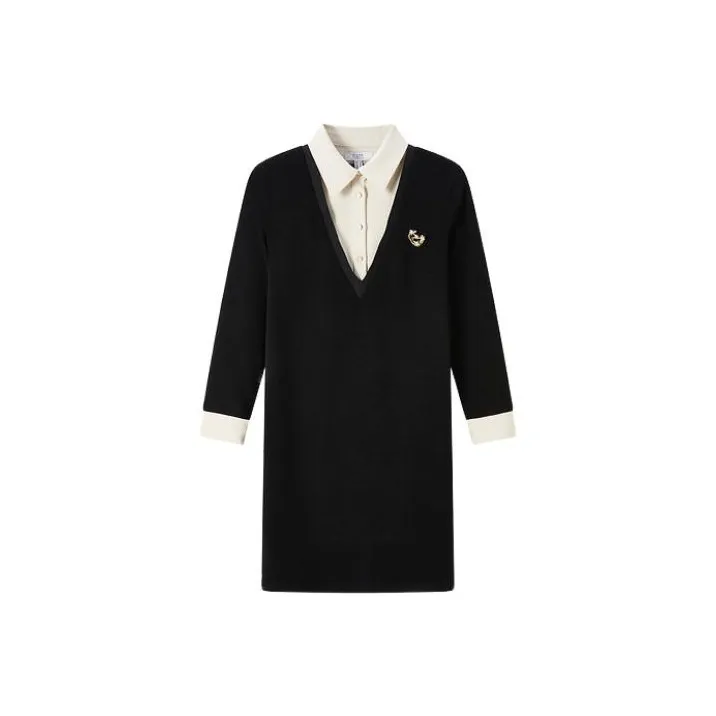FINITY Long Sleeved Dresses Women's Black-0