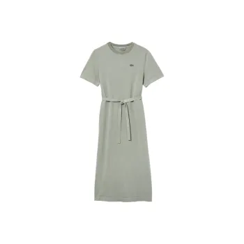 LACOSTE Short Sleeved Dresses Women's Gray