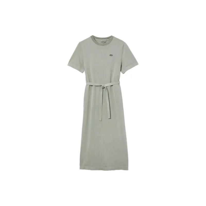 LACOSTE Short Sleeved Dresses Women's Gray-0