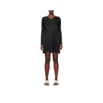 PLEATS PLEASE ISSEY MIYAKE Long Sleeved Dress Women's Black