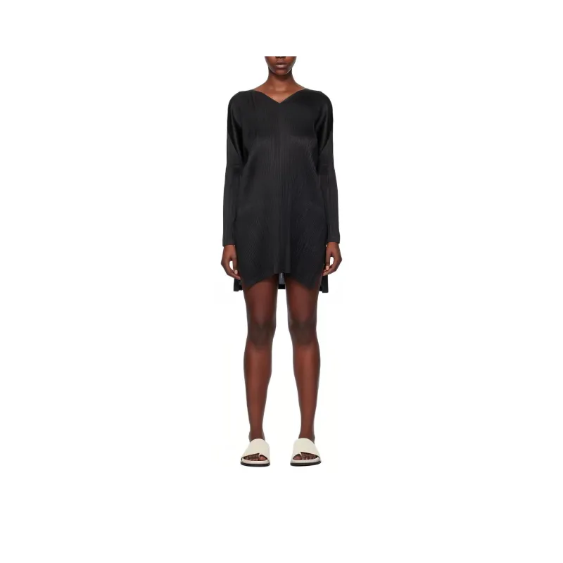 PLEATS PLEASE ISSEY MIYAKE Long Sleeved Dress Women's Black-0