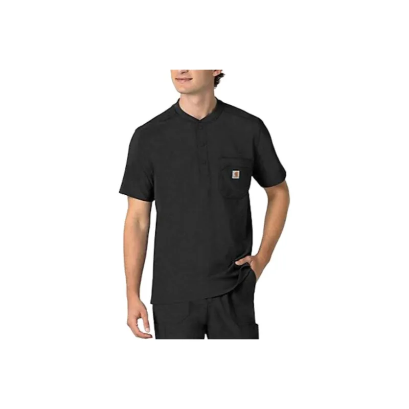 Carhartt Force Cross Flex Men's Henley Scrub Top T Shirt Men's-2
