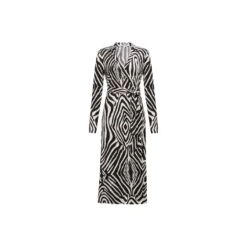 DVF Diane Von Furstenberg Abigail Jersey Long Sleeve Midi Wrap Dress