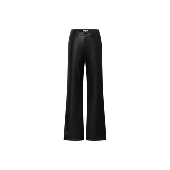 CLIMAX VISION Floral Script Series Leather Pants Women's Black