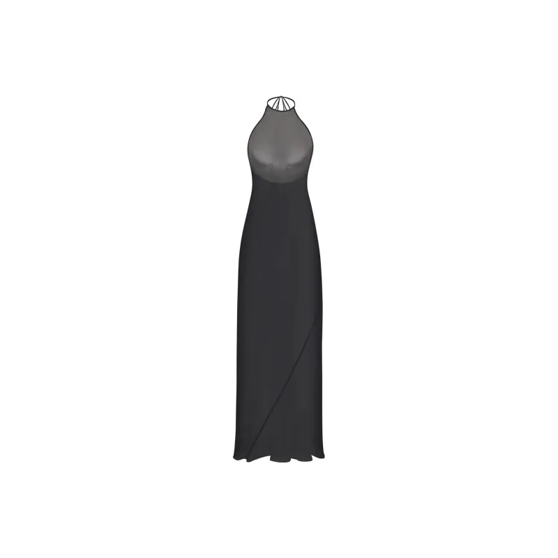 Skims Sleeveless Dresses Women's Black Gray Color-0