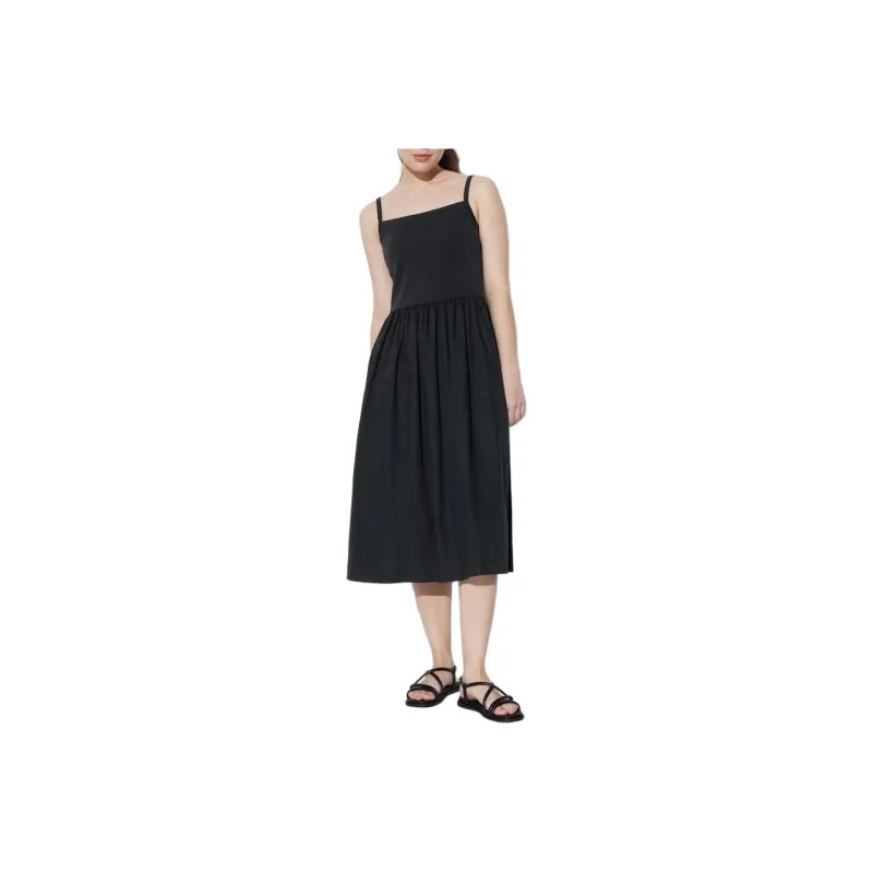 UNIQLO Slip Dress Women's Black-0