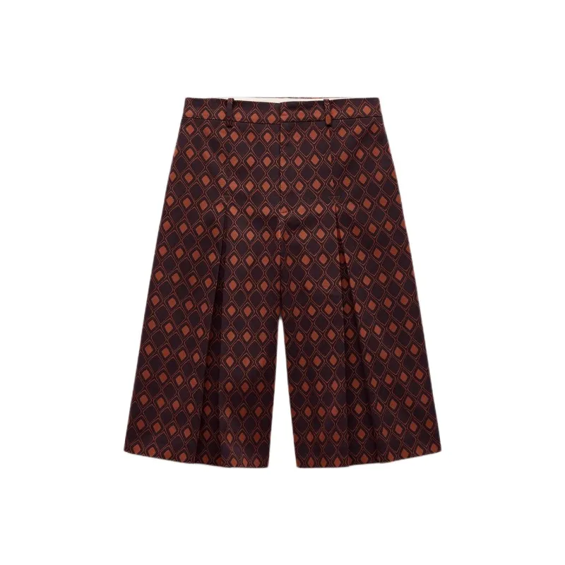 ZARA ZW Series Casual Shorts Women's Dark Orange-0