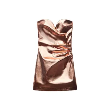 ZARA Sleeveless Dresses Women's Bronze