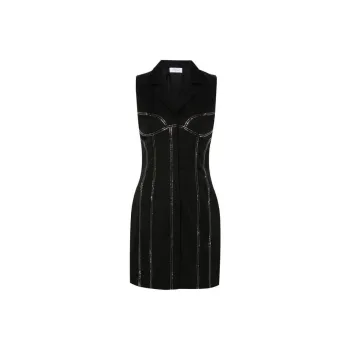OFF-WHITE Bling Crystal-embellished Mini Dress