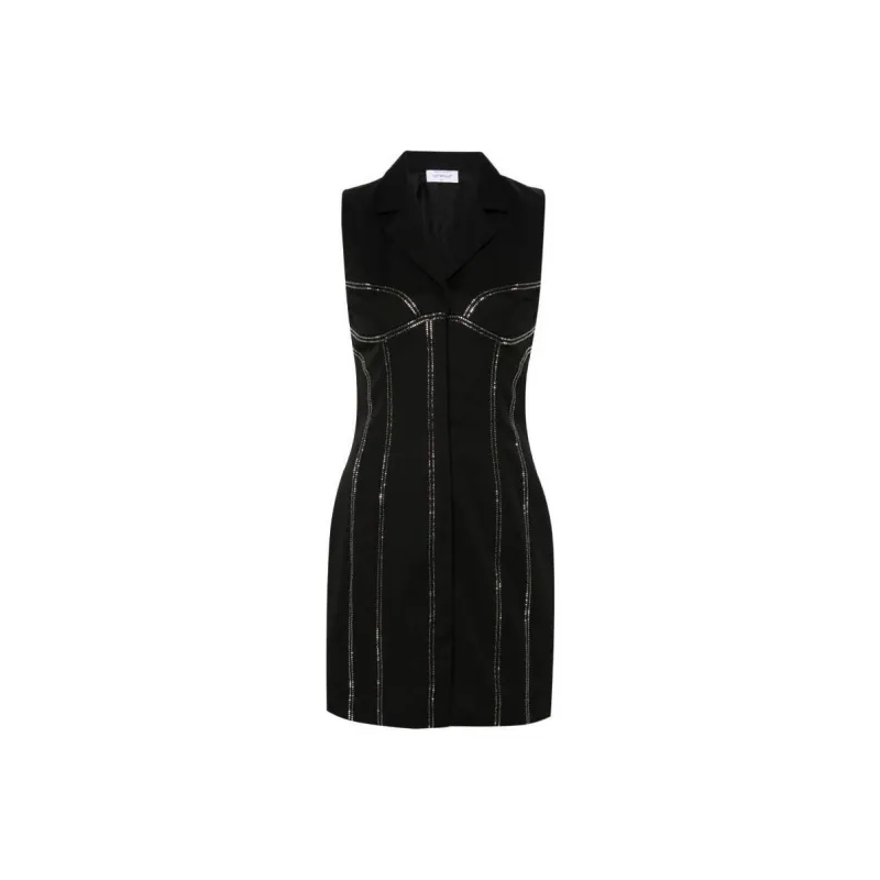 OFF-WHITE Bling Crystal-embellished Mini Dress-0