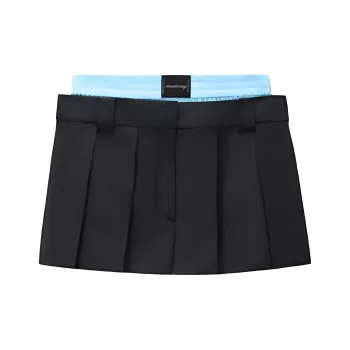 Alexander Wang Prestyled Pleated Boxer Skort Black