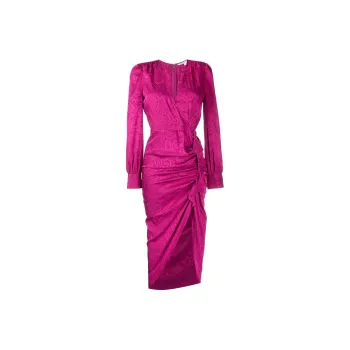 Veronica Beard Weiss Draped Midi dress