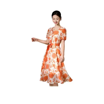Mylan Short-Sleeved Dresses Women's Orange
