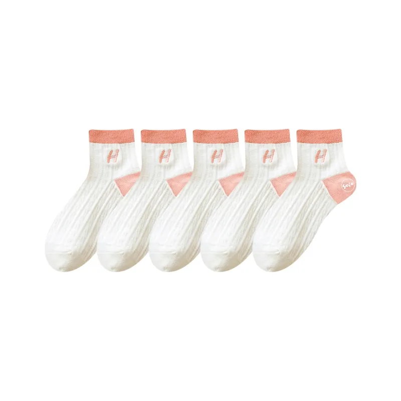SOIE Ankle Socks Women's 5 Pack Black-3