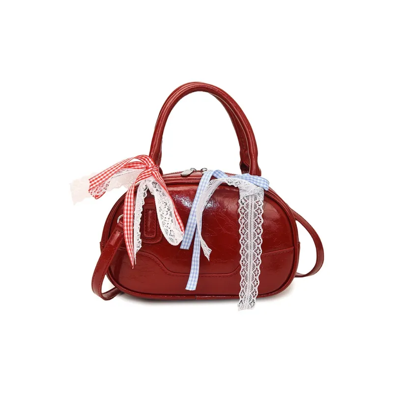 RIVMIND PU One Shoulder Handbag Women's White/Black/Pink/Red/Khaki/Green-8
