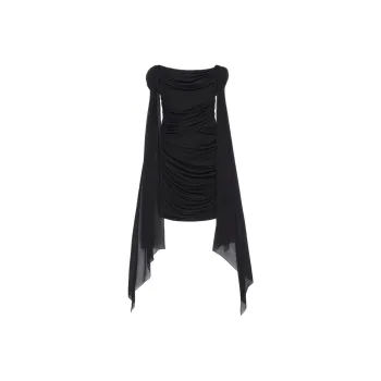 Givenchy Off Shoulder Draped Mini Dress