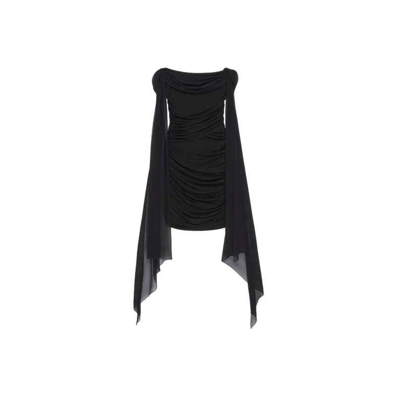 Givenchy Off Shoulder Draped Mini Dress-0