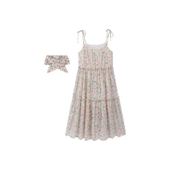 YuChaJia Slip Dresses Women's Floral Dress Includes Headwrap