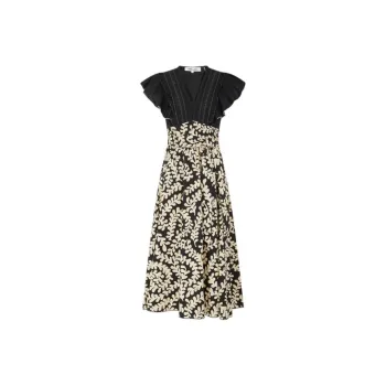 DVF Diane Von Furstenberg Short Sleeved Dress Women's Ecru
